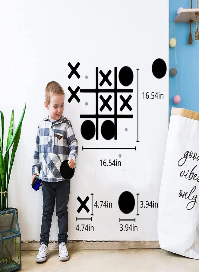 DUOLIYBC Magnetic Tic Tac Toe Wall-Mount Game,Game Room Decor,Modern Wall Decals for Kids Room,Classroom&Offices,Best Gift for Family, Friends (Black) - Image 3